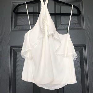 🆕Alice + Olivia Cream Monet Silk Halter